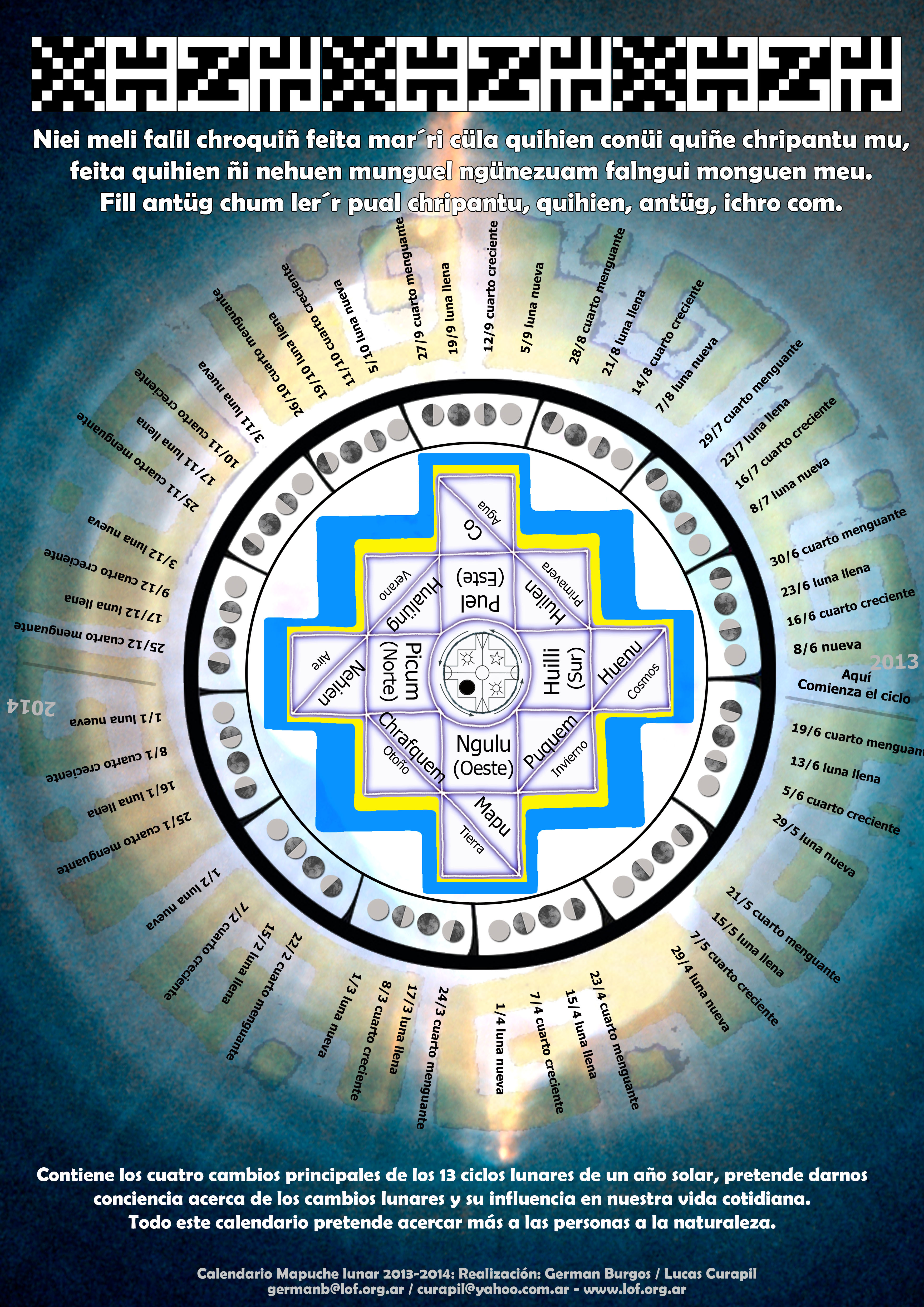 Calendario Mapuche Lunar 2013-2014